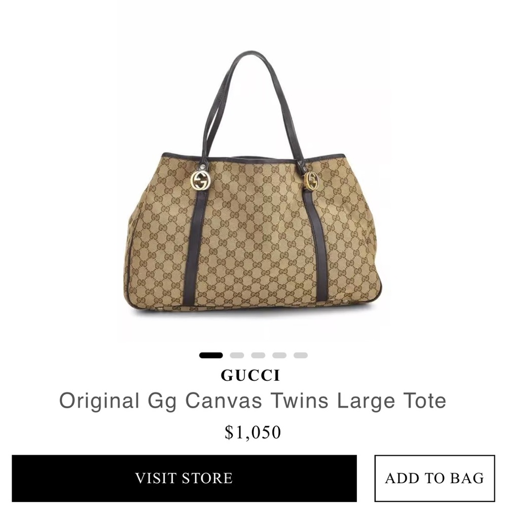 Gucci Brown and Black Signature Tote